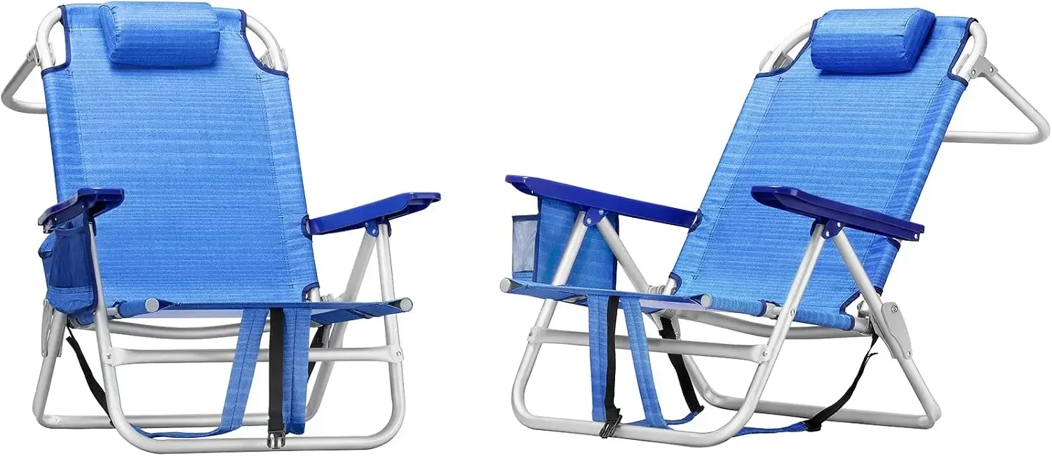 Brand new fast shippingBestsellerBackpack Beach Chairs for Adults,1/2 Pack Folding Heavy Duty Camping Chair with Large Pockets a