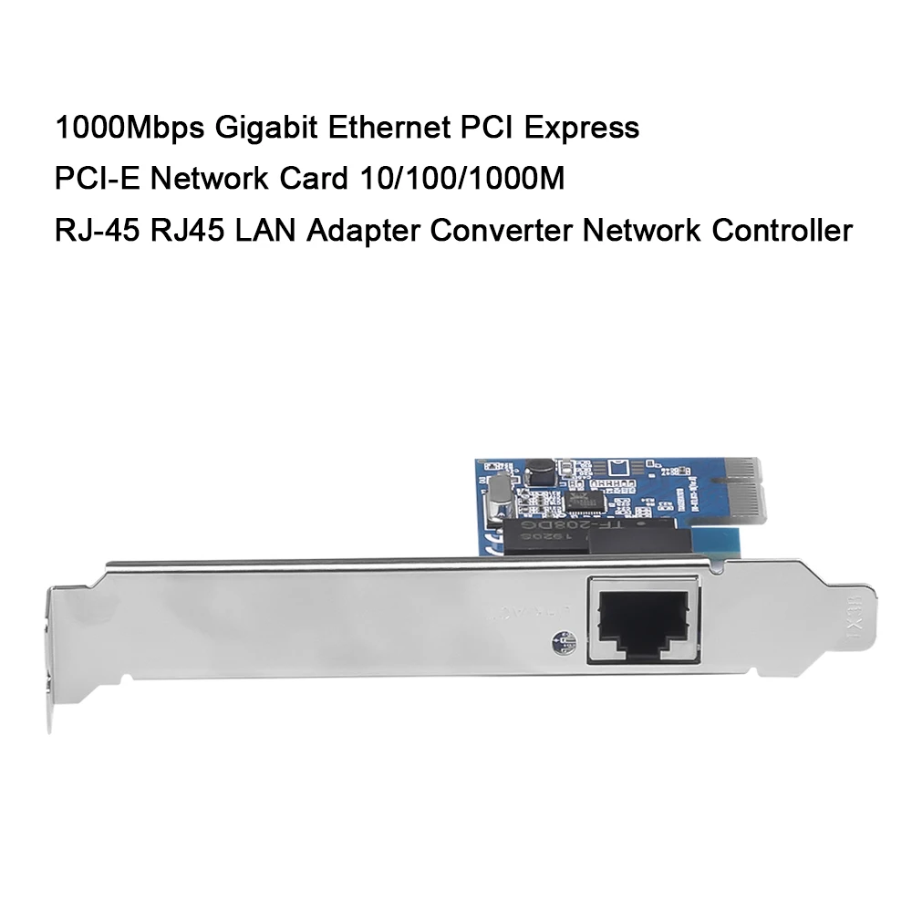 Placa de rede 10m/100m/1000mbps, gigabit ethernet pci express, 1gbps, rj45 lan adaptador, conversor pcie para pc desktop