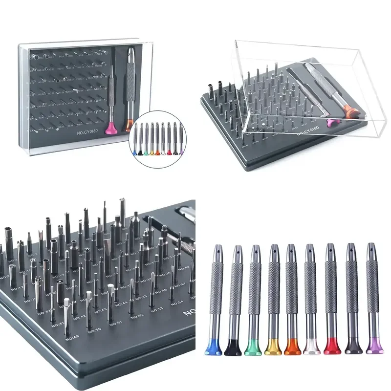 Brand For KWONG YUEN Wrist Watch Special Screwdriver 56 Kinds of Multi-functional Wrist Watch Repair Tools with Screw Head