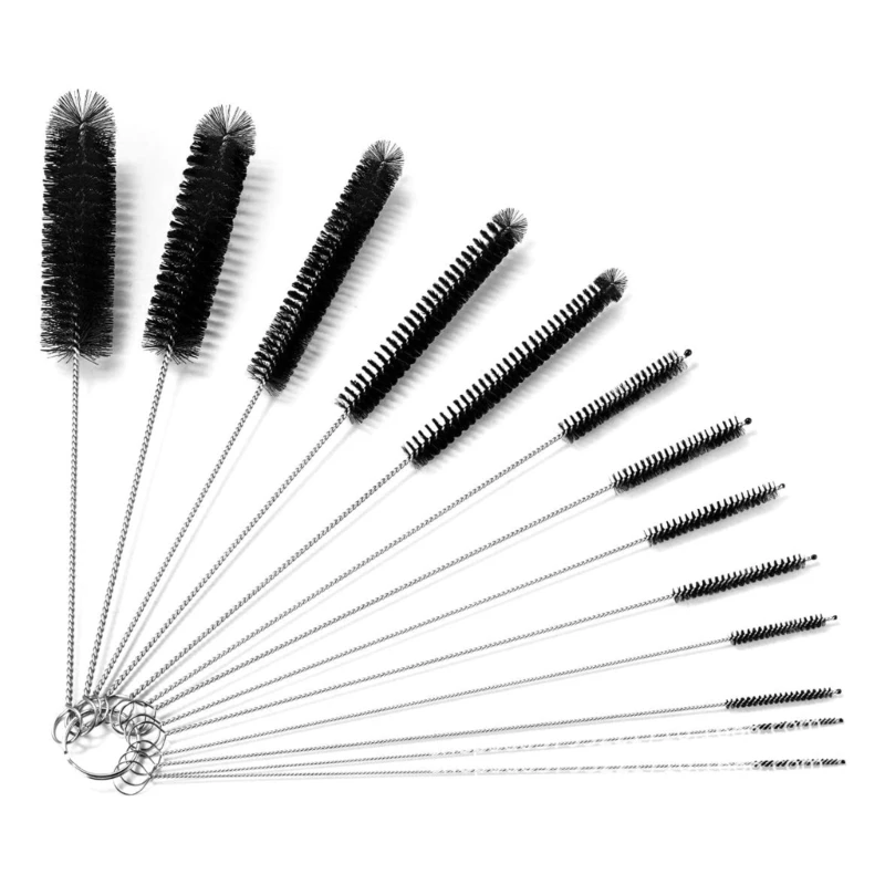 Cleaning Brushes Bottle Brushes Long Milk Hose Brush Nylon Straw Brush for Test Tube, Teapots Nozzles Dropship