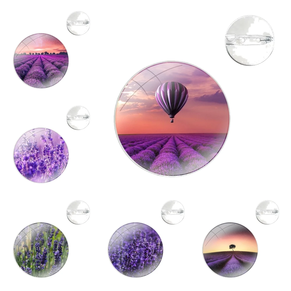 Purple Lavandula Badge Brooch Pin Accessories For Clothes Backpack Decoration gift