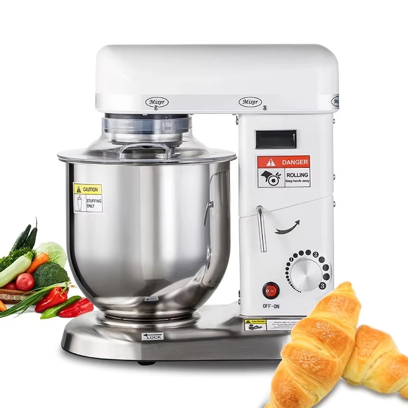 

Factory Supplier Home Dough Mixer 5L 7L 10L Stainless Steel Bowl Stand Food Mixer Machine