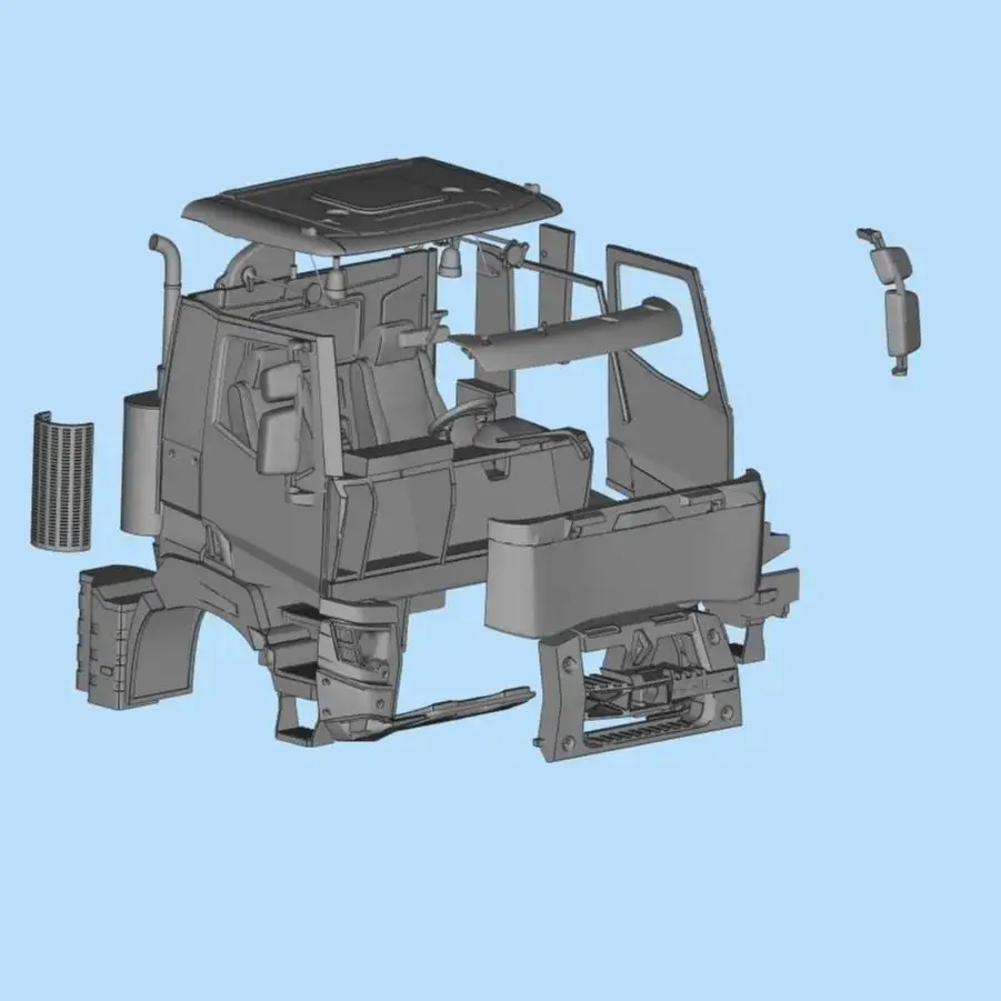 3d Printed Truck Cabin Kit RENAULT SERIES K 1/14 For Tamiya Fmx Static Dot Model JDM  Lesu Lxy Scaleclub