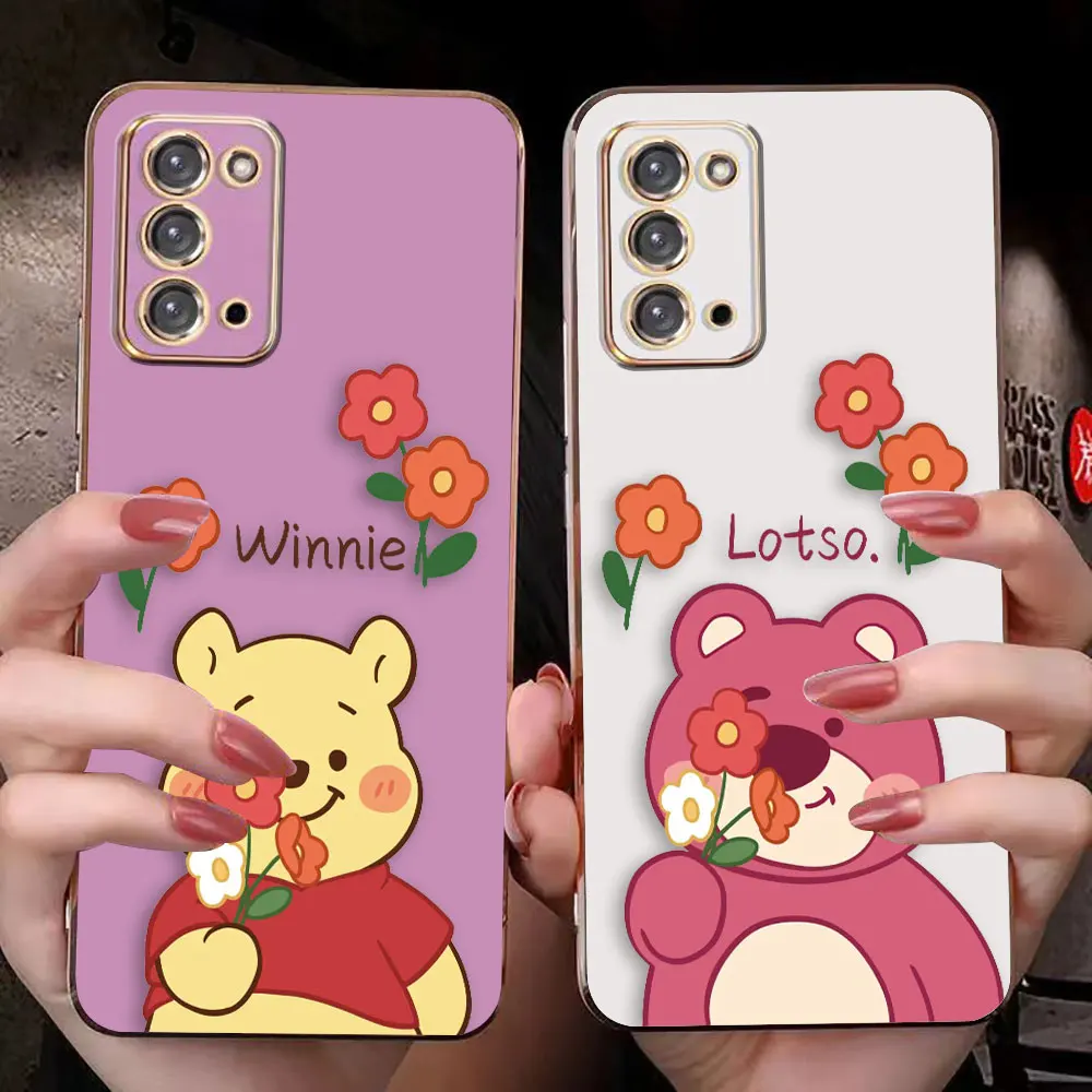 

Cover Smooth E-TPU Phone Case For Samsung A03 A04 A05 A10 A50 A70 M14 M23 NOTE 20 10 9 ULTRA 5G Case W-Winnie S-Strawberry Bear