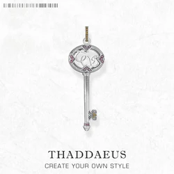 Pendant Richly Ornamented Key Brand New Fine Jewelry Europe 925 Sterling Silver Accessories Bohemia Gift For Woman Men