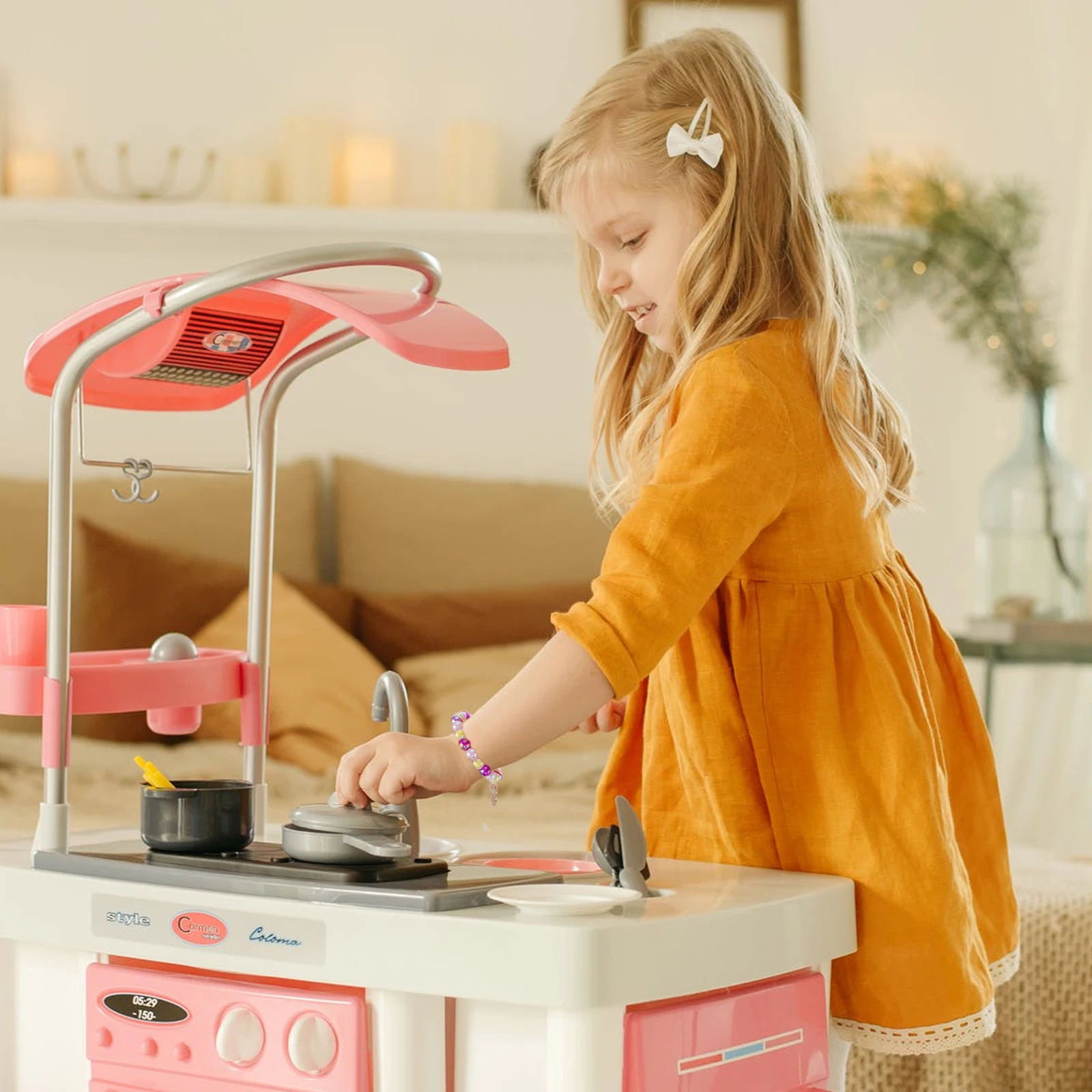 

6 Pcs Unicorn Bracelet Kids Girls Toddler Princess Beaded Children Color Acrylic Material Party Birthday Favors