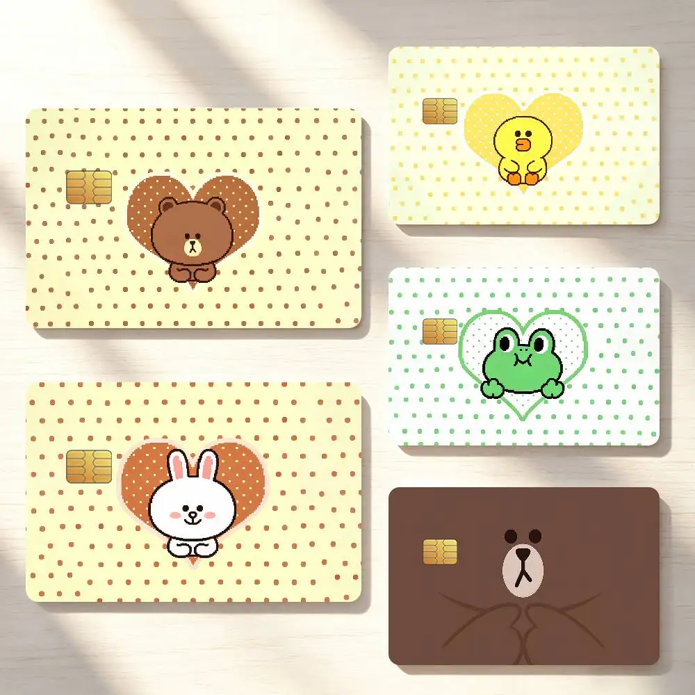 Cartoon Fashion Credit Card Skin Stickers For Bank Bus Metro L-Line F-Friends Cards Waterproof Anti-Scratch Gift 4PCS