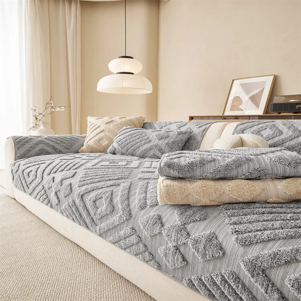 Sofa Cushion New Style Imitation Cotton and Linen All-season Anti-slip Cross-border Sofa Cover Full-cover Sofa Scarf