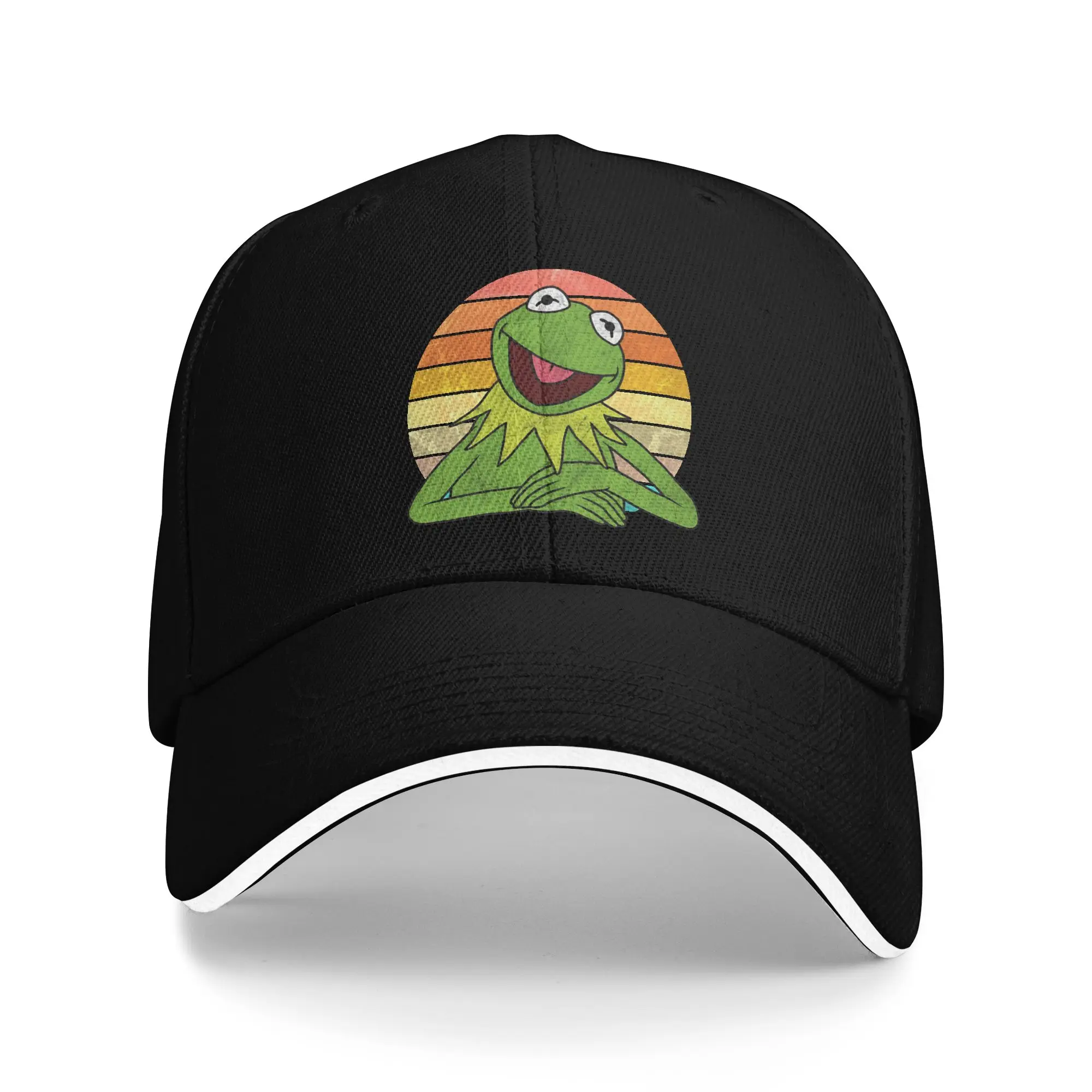 Summer Kermits the Frog Baseball Caps Unisex Trucker Hat  Outdoor Travel Adjustable Fit Sun Hats
