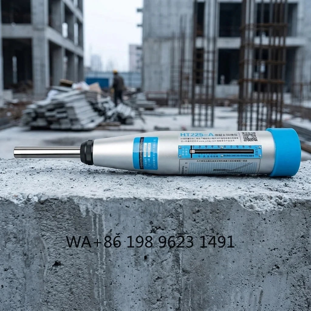 Automatic Calculation Digital Concrete Rebound Hammer 10-60Mpa Testing Range High Precision On-site Building Strength Detection