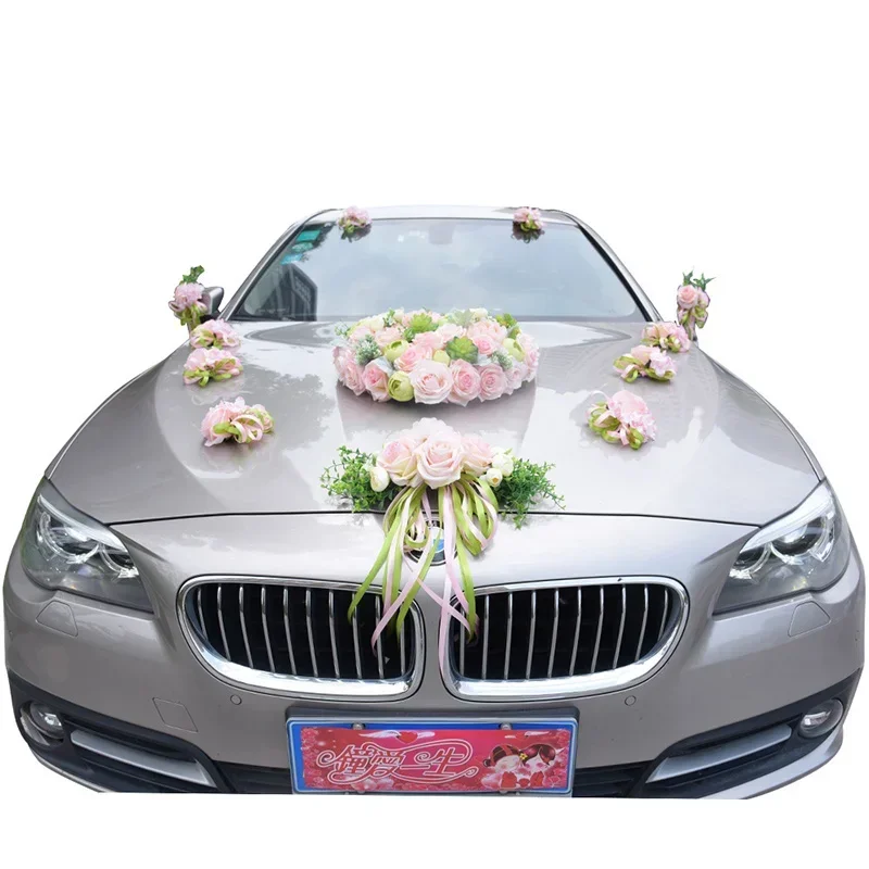 車のルーフドア,人工花,結婚式の装飾,アクセサリー,フェスティバル,装飾用のバックミラーハンドル