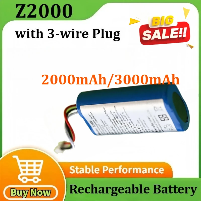 

New Z2000 7.4V 2000mAh/3000mAh with 3-wire Plug Batteries Li-ion Rechargeable Battery Pack