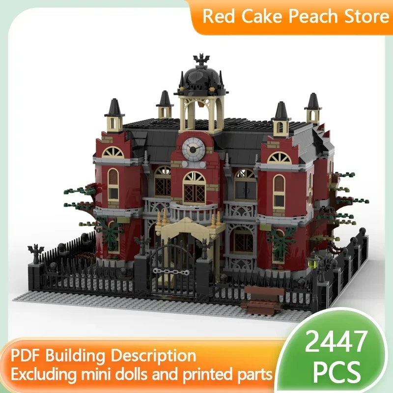 City Street View Model MOC Building Bricks American High School Modular Technology Gifts Holiday Assemble Children Toys Suit