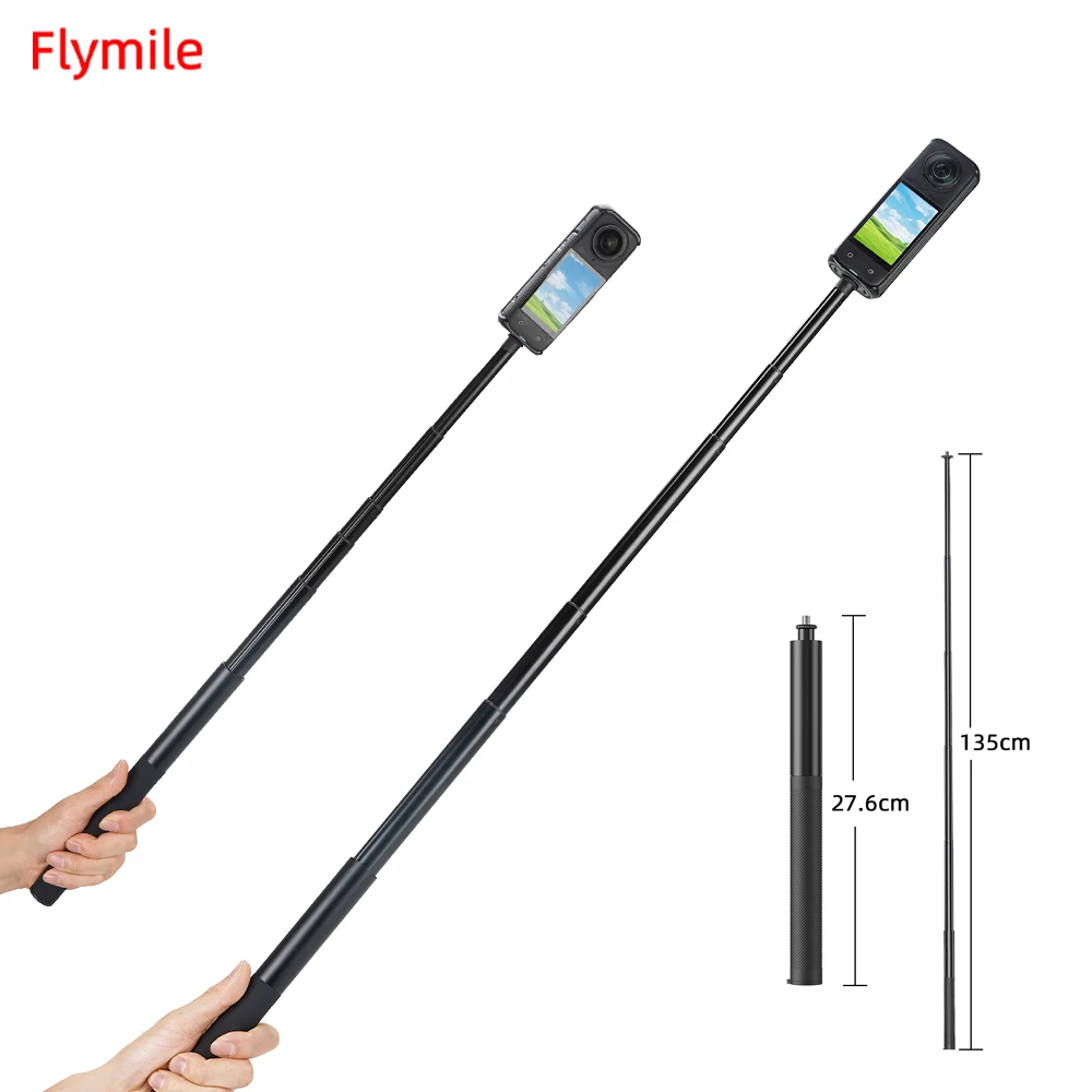 

Невидимая палка для селфи для Insta360 X5 X4 X3 ONE X2 ONE RS 1,3 м, выдвижной стержень, аксессуары для панорамной экшн-камеры