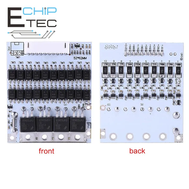 Freies verschiffen 10S36V40A18650Li-ionLithiumBatteryProtectionBMSPCB BoardwithBalance10S36VLi-ion LithiumCell40A