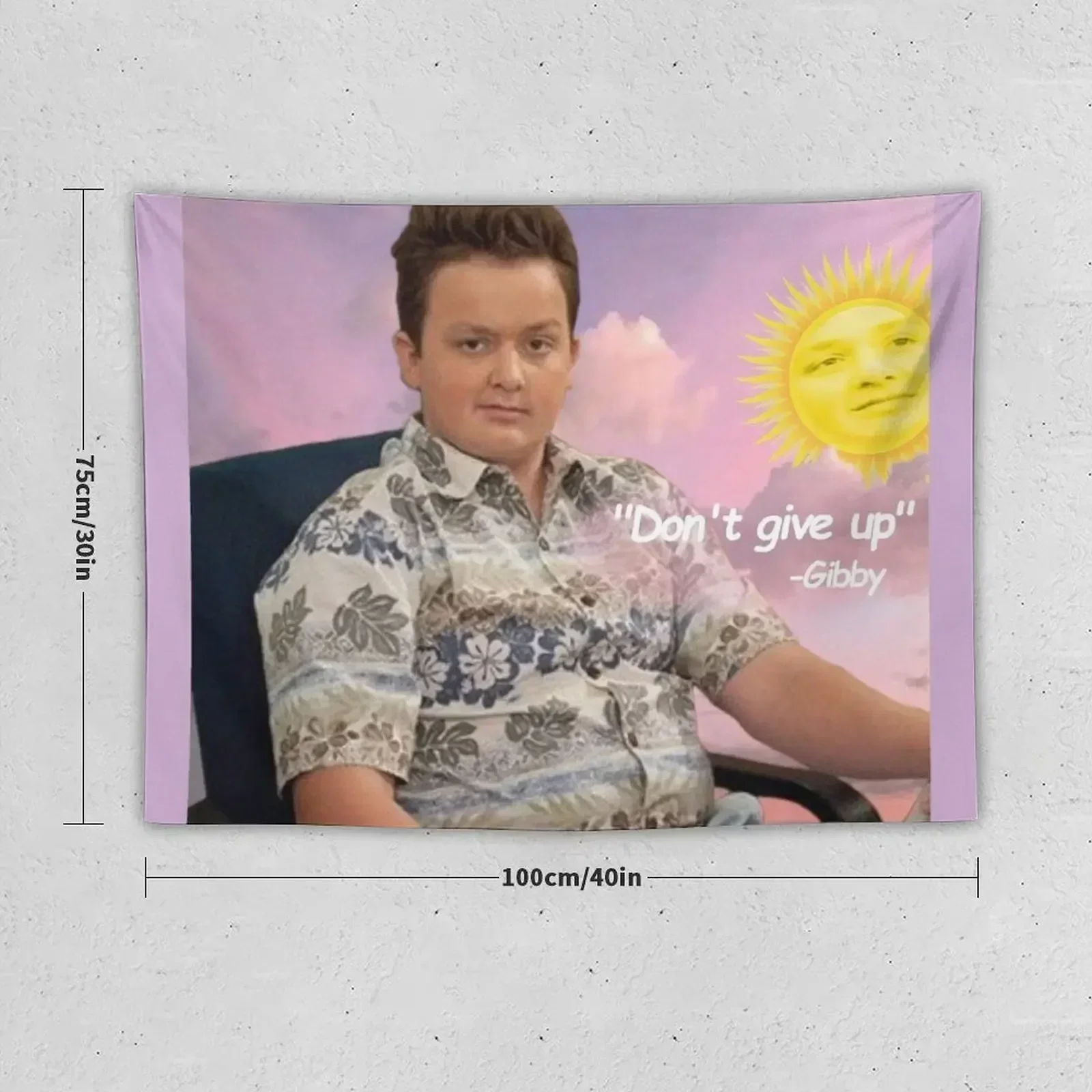 Gibby say Don't give up. iCarly Tapestry Home Supplies Carpet Wall Tapestry