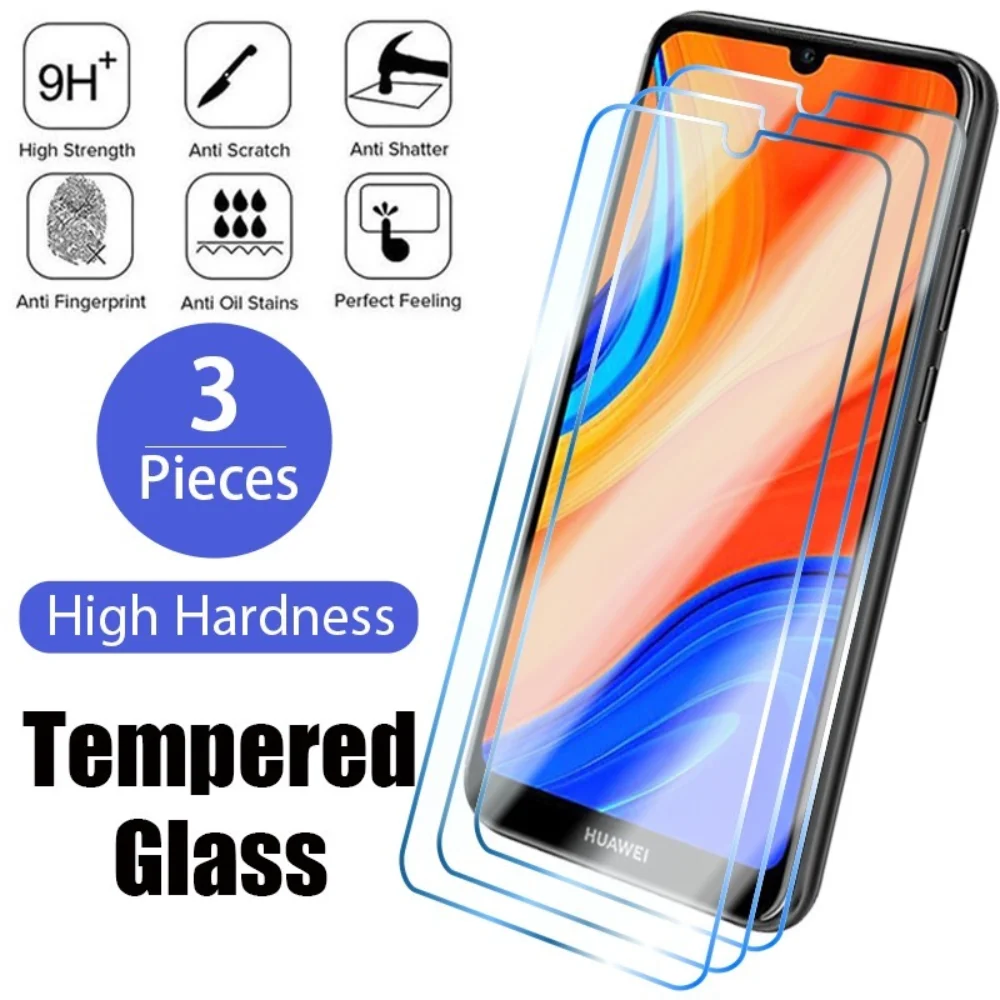 3PCS Protective Glass For Huawei P50 P30 P40 P20 Lite Screen Protector on Huawei P Smart 2019 2021 Y9 Y7 Y6 Prime 2019 Y8p glass