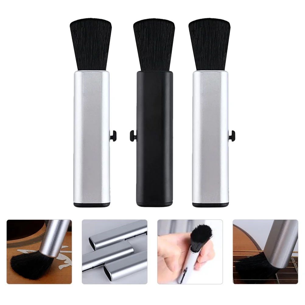 3 PCS Clean Retractable Cleaning Brush Guitar Guitars Scrubber Accesories Abs Foldable Wool Cleaners