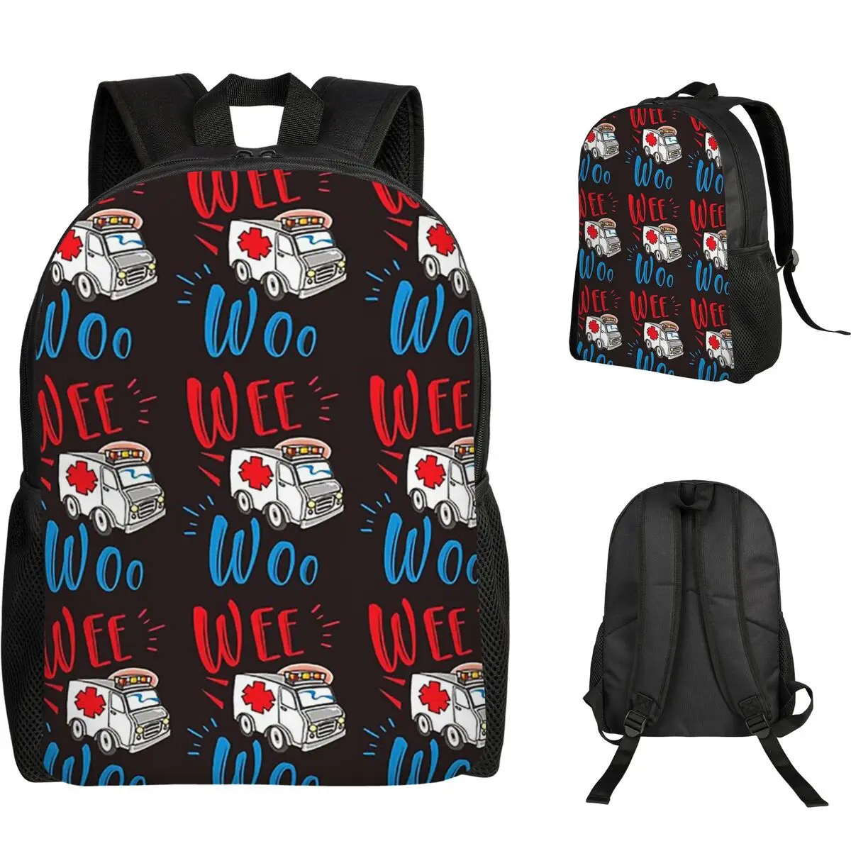 

Забавный подарок для медсестры и врача Wee Woo Ambulance, рюкзак для парамедиков, школьная сумка для мальчиков и девочек, сумка для книг, сумка для компьютера, сумка через плечо