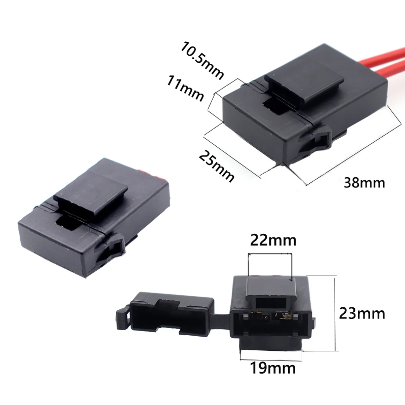 【1A - 50A】Car modification ACC fuse box Small Medium Micro2 Mini Standard fuse power socket Lossless fuse tap holder 16AWG