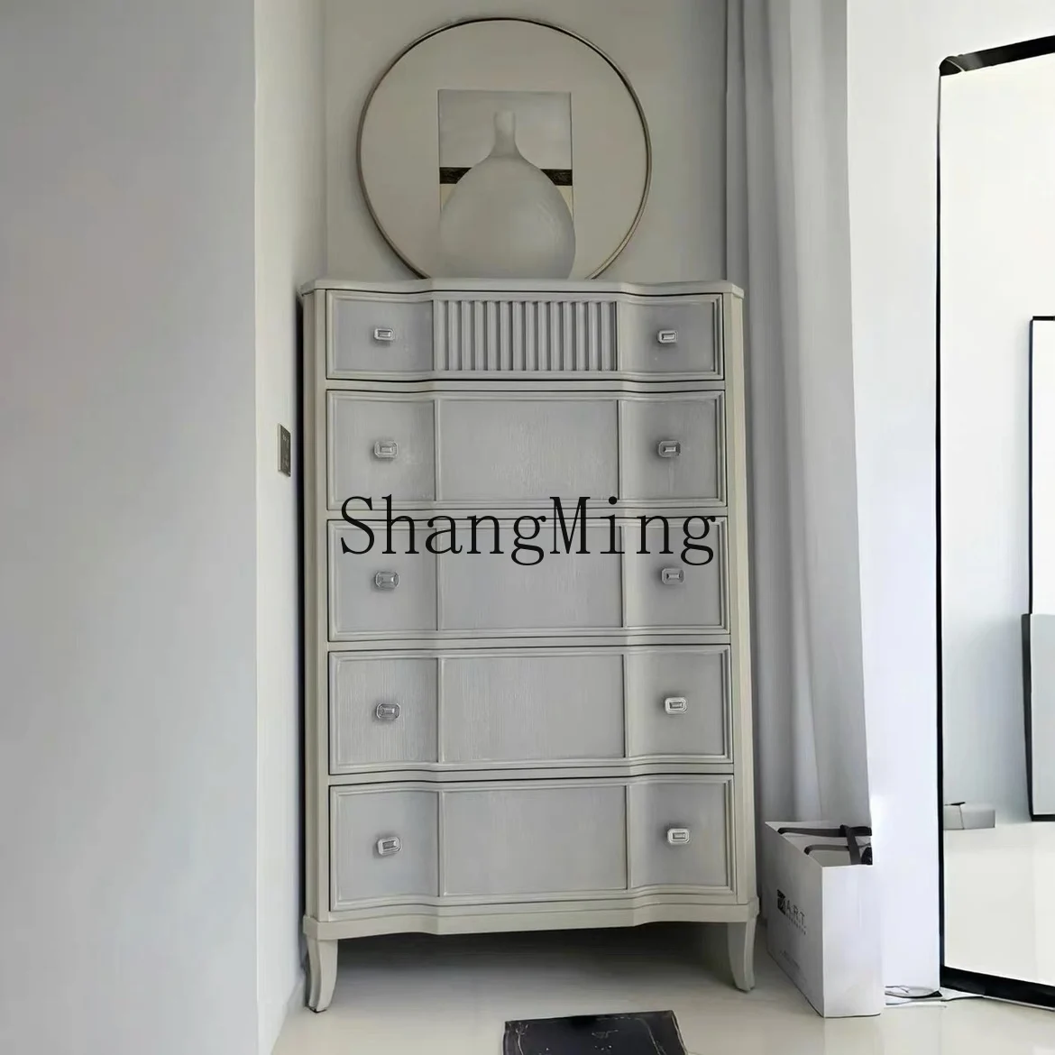 

CL solid wood chest, bedroom five pumping storage, modern high bucket decorative cabinet