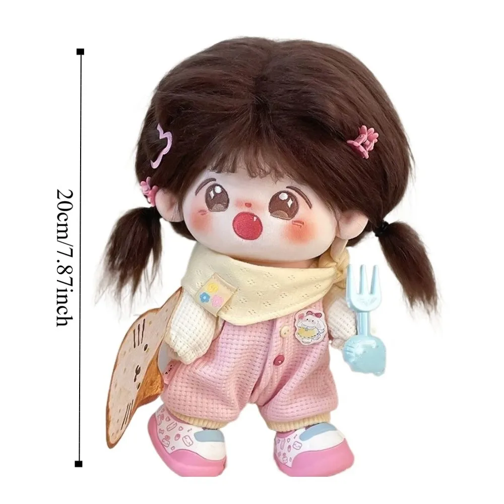 Overall 20 cm Baumwolle Puppe Kleidung Lätzchen Cartoon Nette Puppe Kleidung Niedlichen Kaninchen Muster Baumwolle Puppe der Kleidung Puppe Zubehör