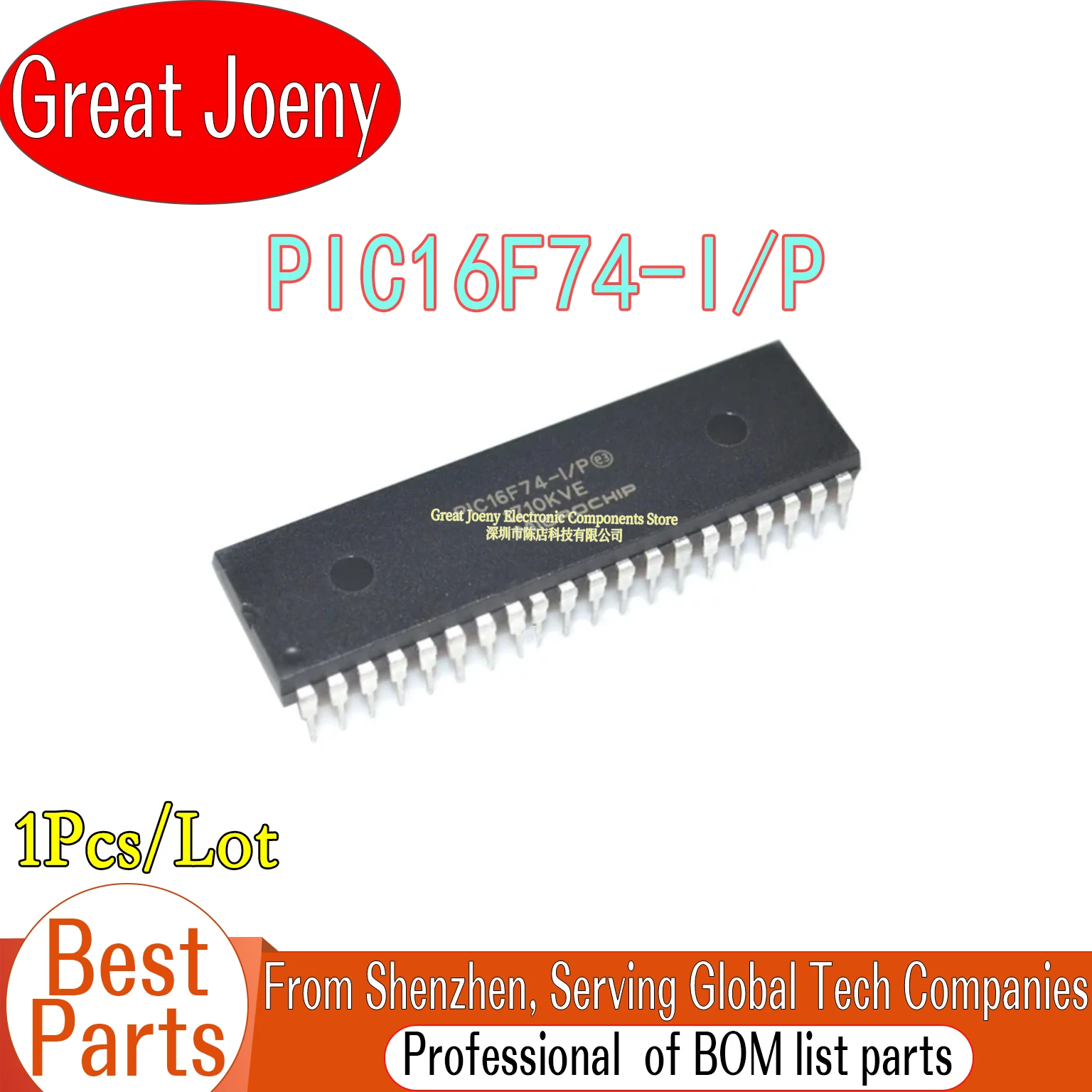 

100% New Original PIC16F74 PIC16F74-I/P IC MCU Chipset DIP-40