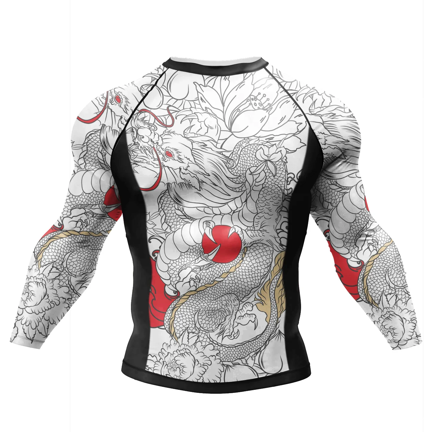 Cody Lundin Tattoo Herren Gym Kompressions-T-Shirt, maskulines Sublimations-Langarm-Rashguard, BJJ Jiu Jitsu Box-Trikot – Detail 3
