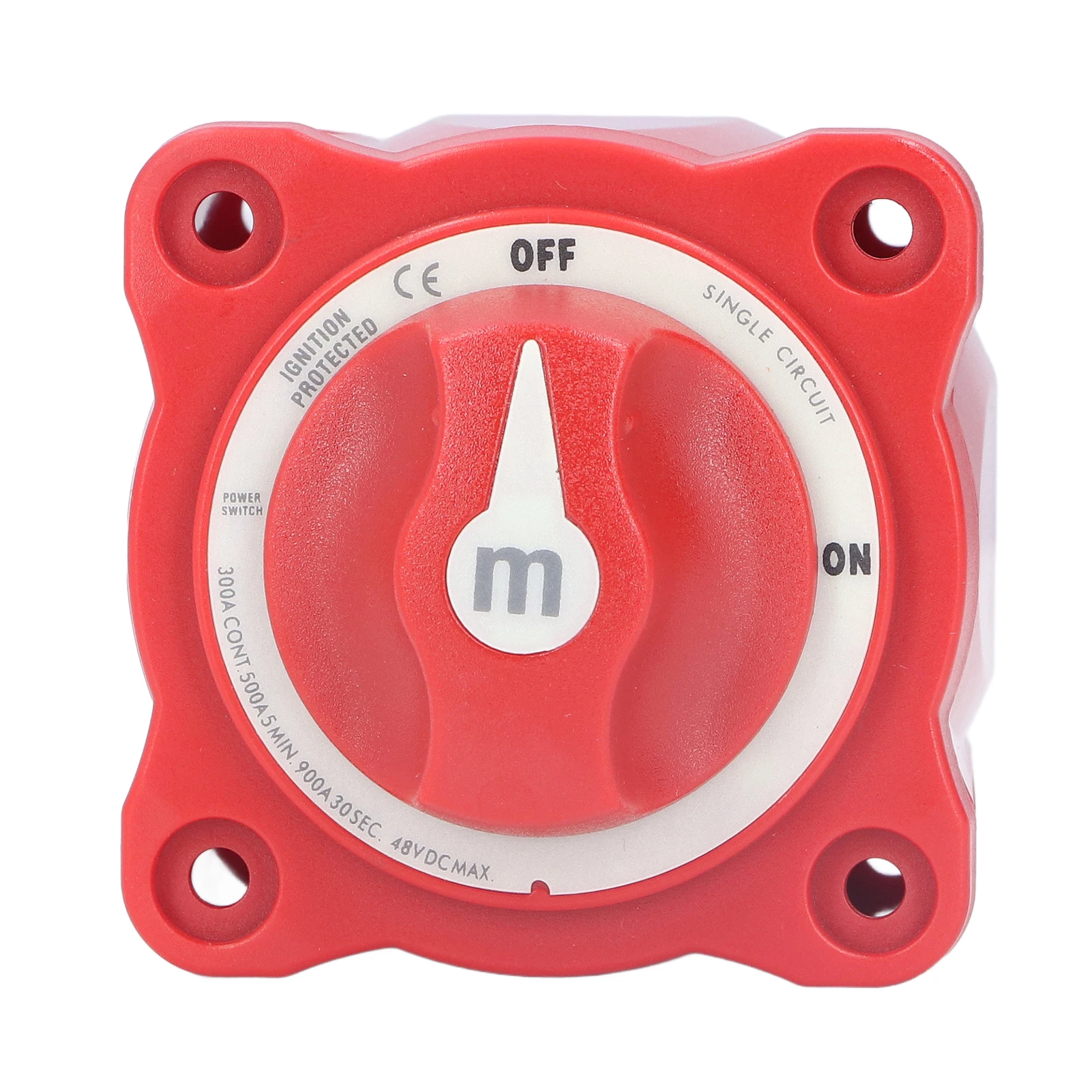

Battery Disconnect IP66 Waterproof Ignition Single Circuit Battery Isolator Red Copper for Marine Boat Yacht