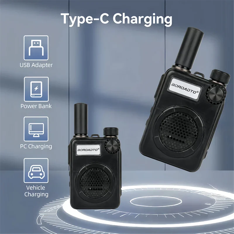 جهاز اتصال لاسلكي صغير USB شحن PMR/FRS راديو ثنائي الاتجاه ثنائي PTT طويل المدى محمول للاتصالات المكتبية في الفندق والمقهى