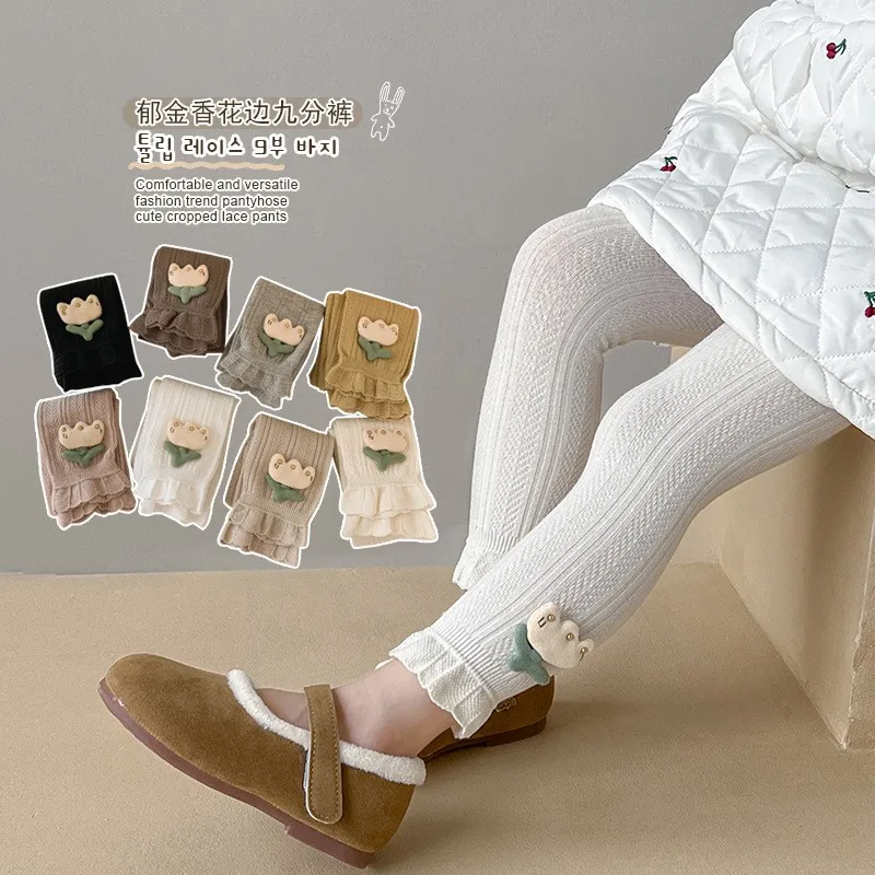 גרביים דקות באביב ובסתיו של תינוקות בנות תשע נקודות גרביונים לילדים