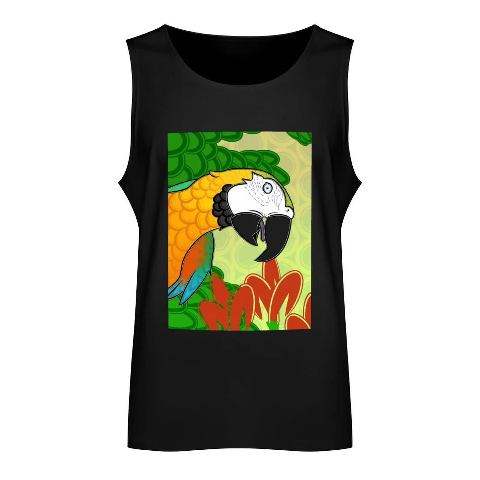 Copy of Did Someone Say BIRDS!? - Catalina Macaw Sunset Tank Top Male clothes bodybuilding for men Vest