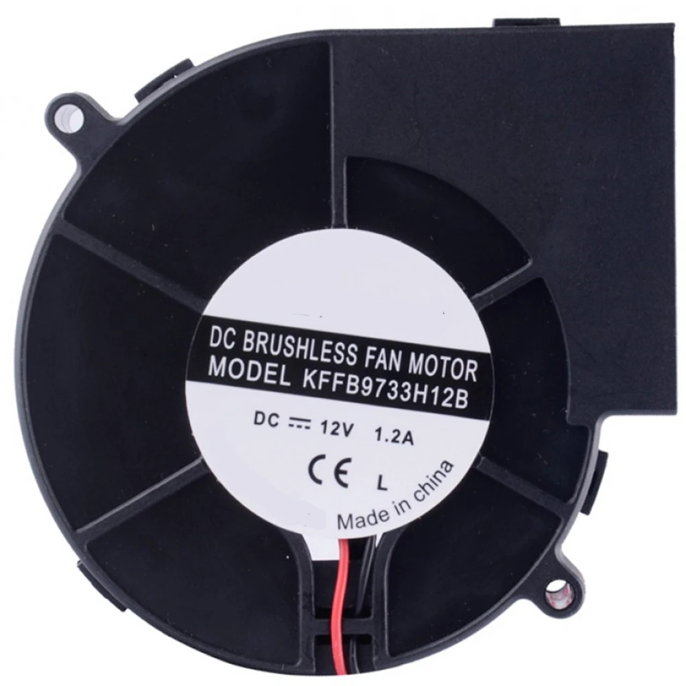 

Centrifugal Turbo Blower Cooling Fan KFFB9733H12B DC 12V 1.2A 97x97x33mm 2-wire