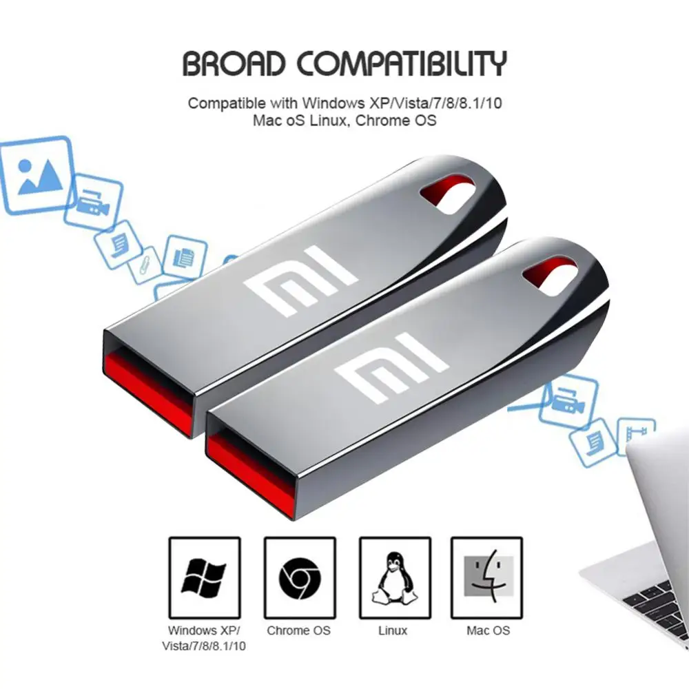 Xiaomi 2TB Metal USB Flash Drives USB 3.0 High Speed Mobile Phone Computer Mutual Transmission Portable Type-C Interface U Disk