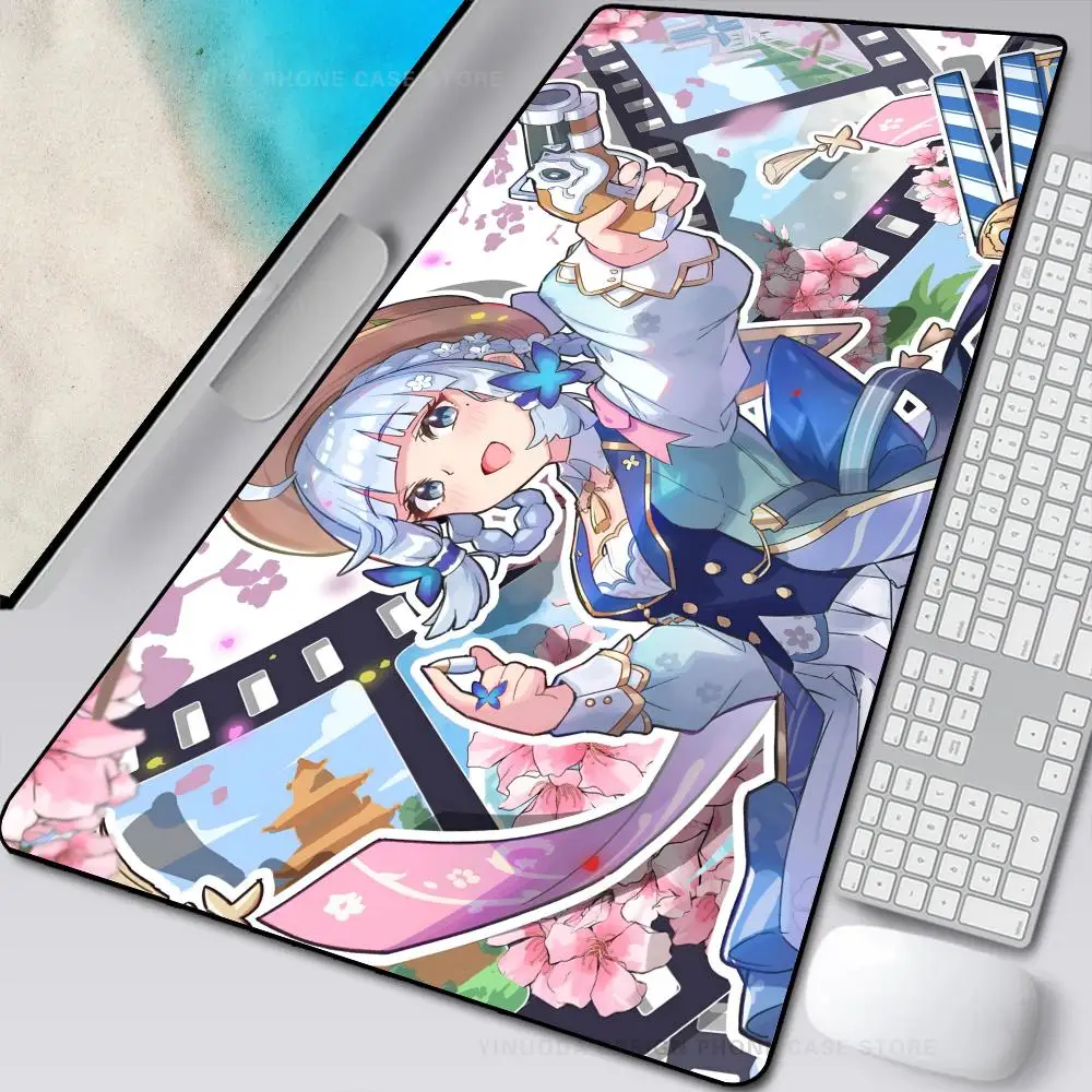 

Kamisato Ayaka Genshin Impact Mouse Mat Desk Mat With Pad Gaming Accessories Prime Gaming XXL Keyboard Pad Stitch Padding Mat