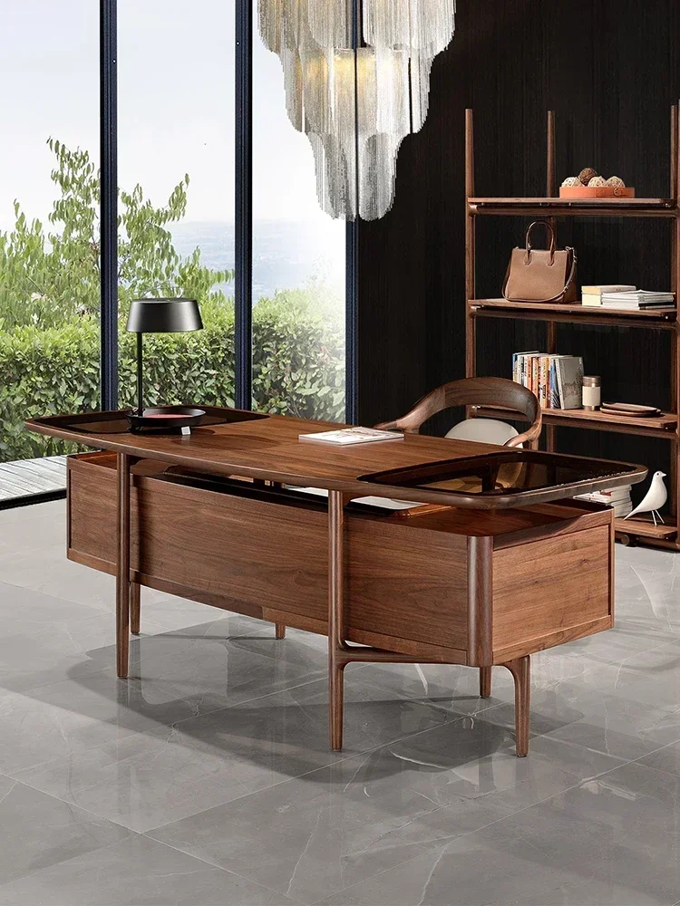 TAO Italian Minimalist Solid Wood Bookstand Villa Study Furniture Home Desk