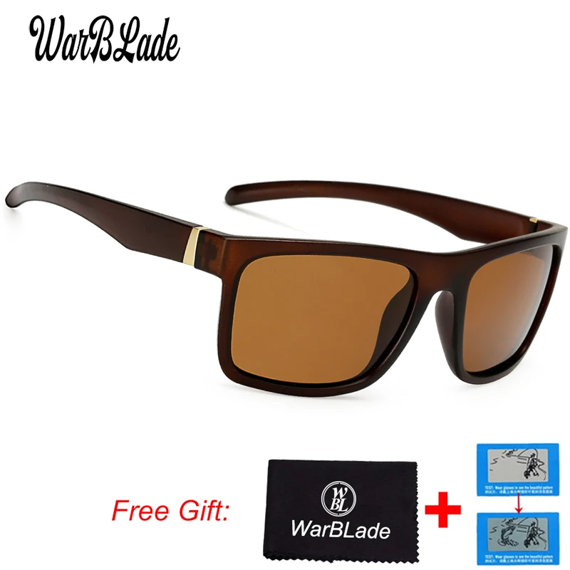 

WarBLade Sport Sunglasses Polarized Men Women Brand Designer Driving Fishing Polarized Sun Glasses Black Frame Gafas De Sol 1820