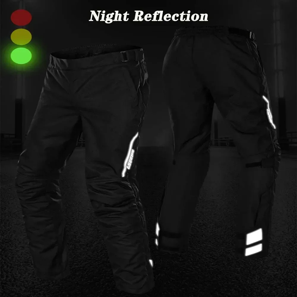 Warm Winter Motorcycle Pants External Wear-type Detachable Wind-proof Warm Knee Pads Waterproof Anti-fall Outdoors Riding Pants