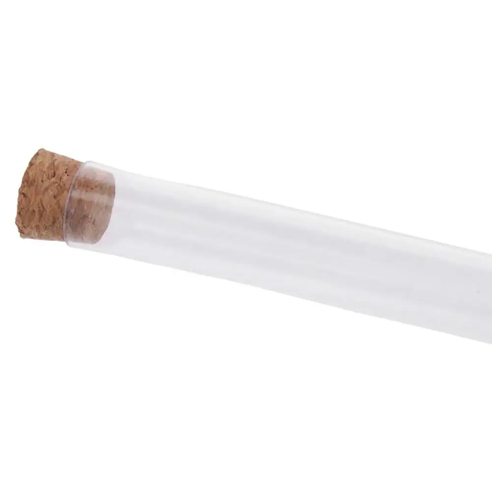 Sample Display Decorations with Cork Stoppers Plastic Test Tubes Round Base Container for Scientific Experiments Storage