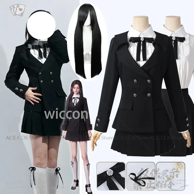 

Новая аниме-игра Love And Deepspace Косплей Героины Аниме Костюм Британский стиль JK Черное пальто Платье Лолита Галстук Косплей Ани