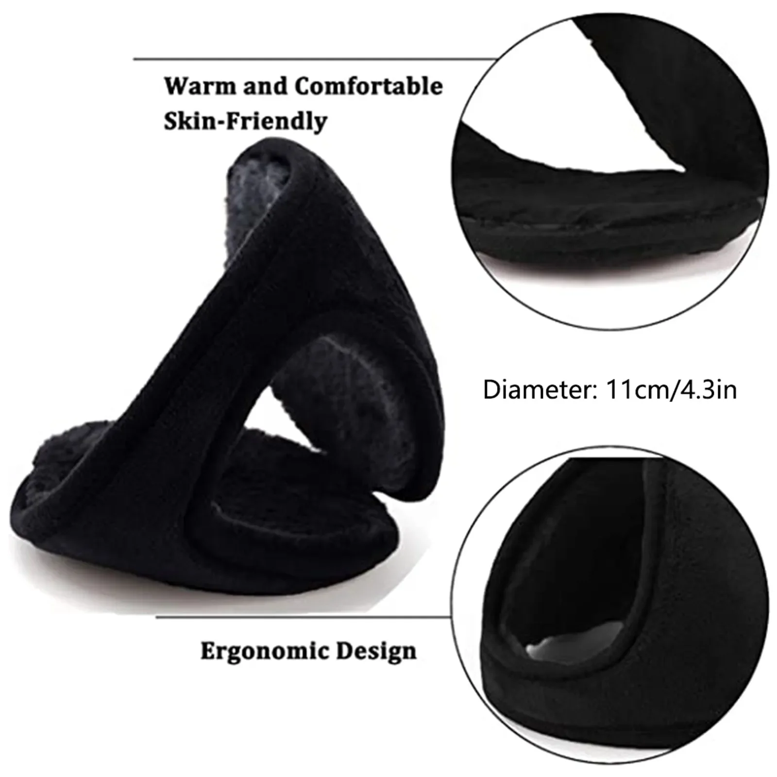 Thicken Winter Unisex Headphones Fleece Warmer Earmuff Warm Plush Cloth Ear Muffs Cover Earwarmers Earlap Warmer Ear Protector