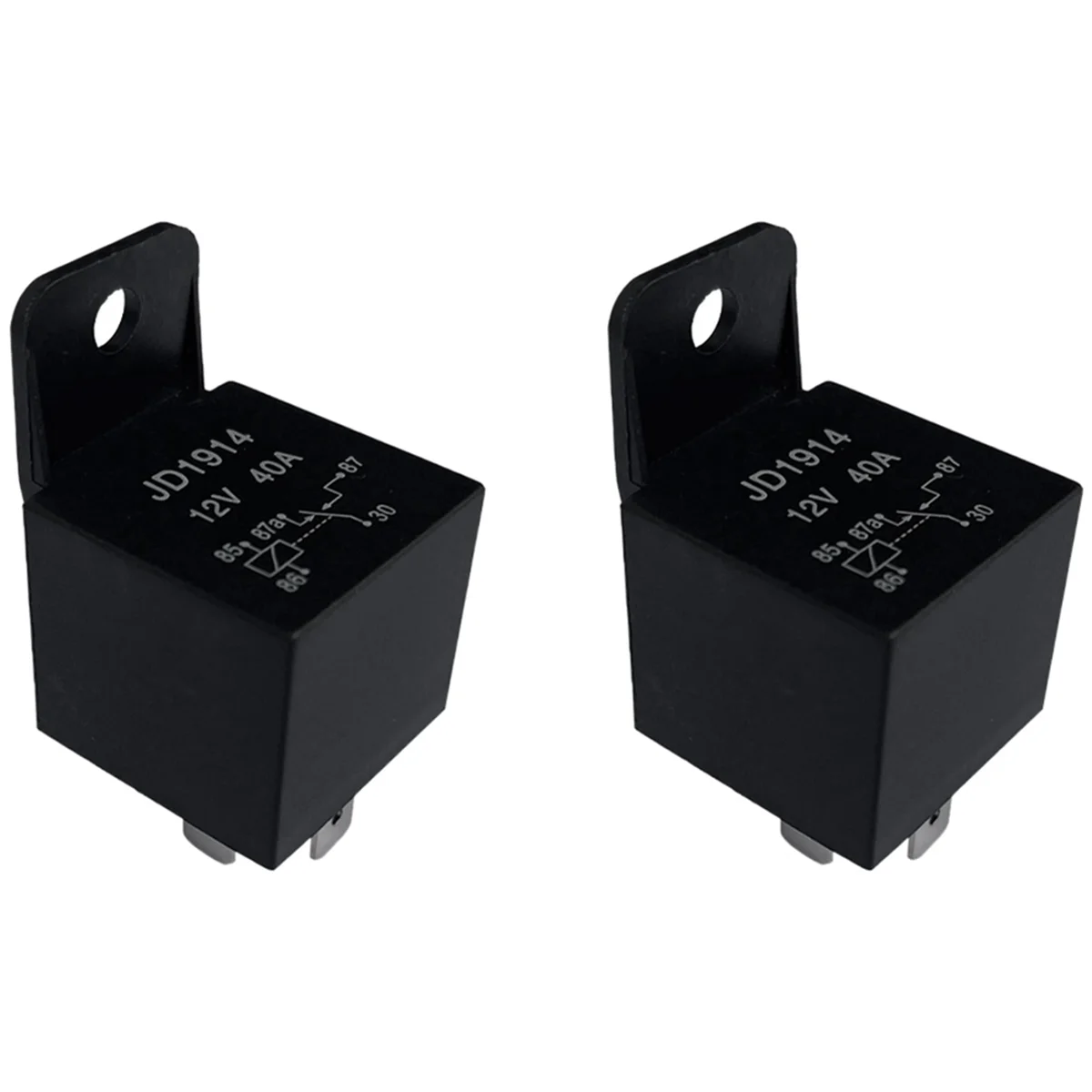 2pcs Car Universal 12V Relay with Backrest Daytime Running Lights Air Conditioning Modified Relay