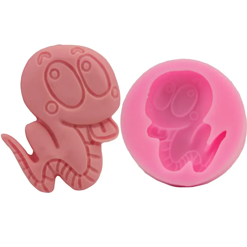 New Cute Baby Snake Shape Silicone Mold 3D Snake Fondant Chocolate Baking Tool DIY Cake Decorating Tool Soap Mold