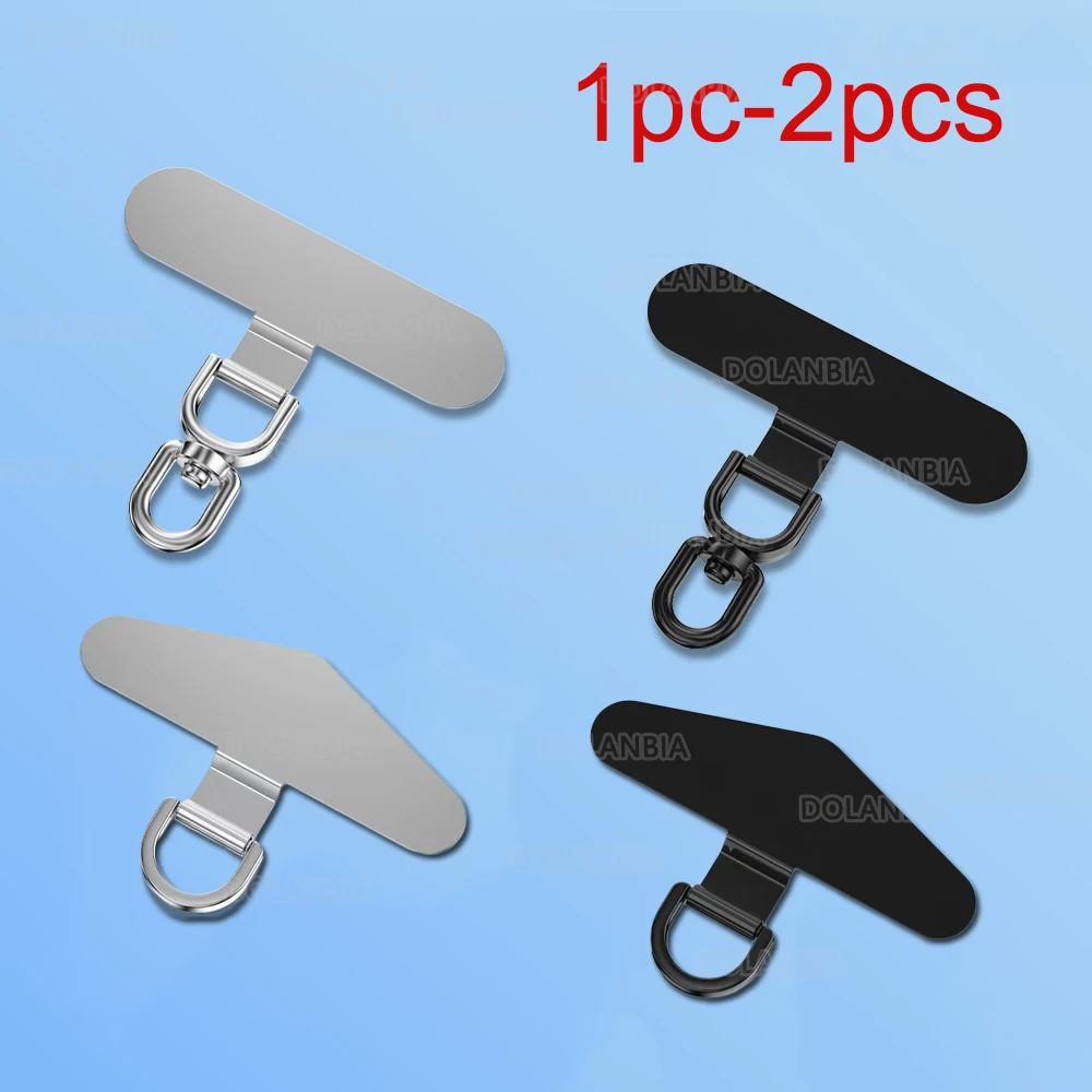 1/2 Robuster Handy-Lanyard-Clip-Pad aus Edelstahl, ultradünner Handy-Verbinder, universeller Patch für iPhone Xiaomi