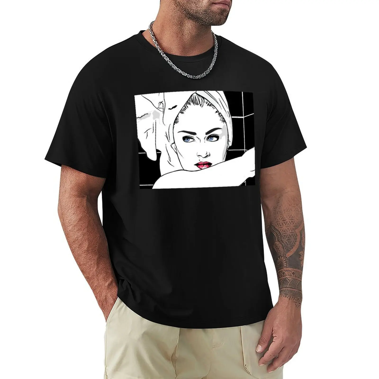 The Material Girl Stepping Out of the Shower T-Shirt UV Sun Protection Tee Shirt