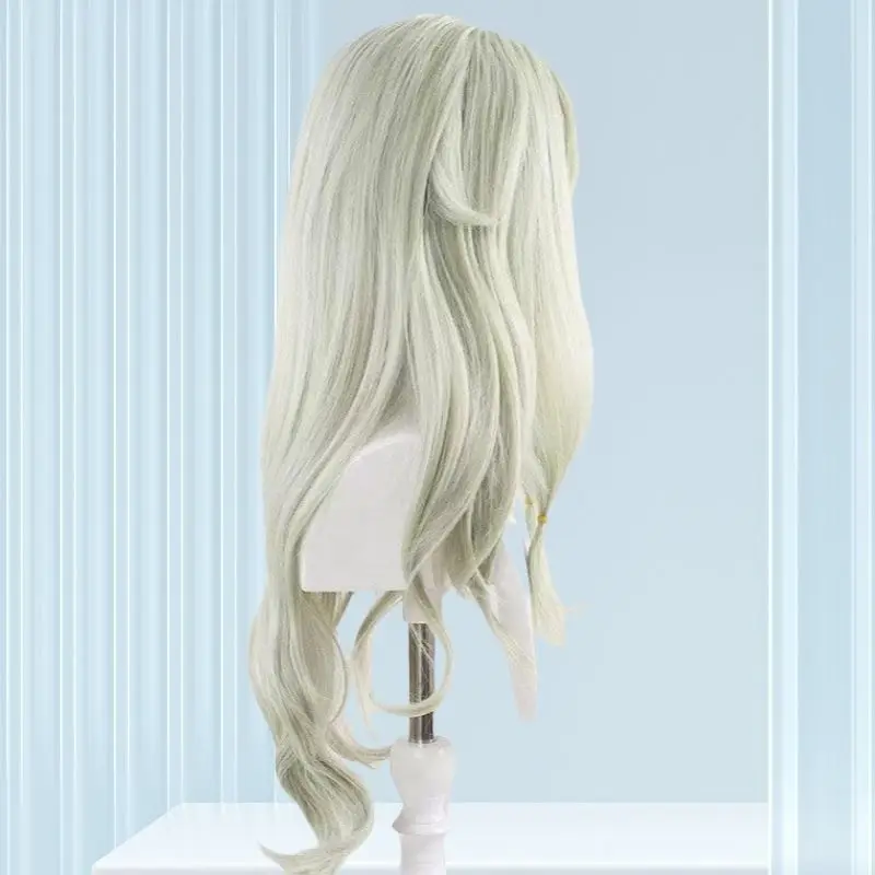 أنيمي مشروع Sekai Kusanagi Nene شعر مستعار تأثيري الشعر المستعار Periwig شاحب أخضر طويل مجعد تصفيف الشعر هيربيسي Hallowmas الشعر عيد الميلاد