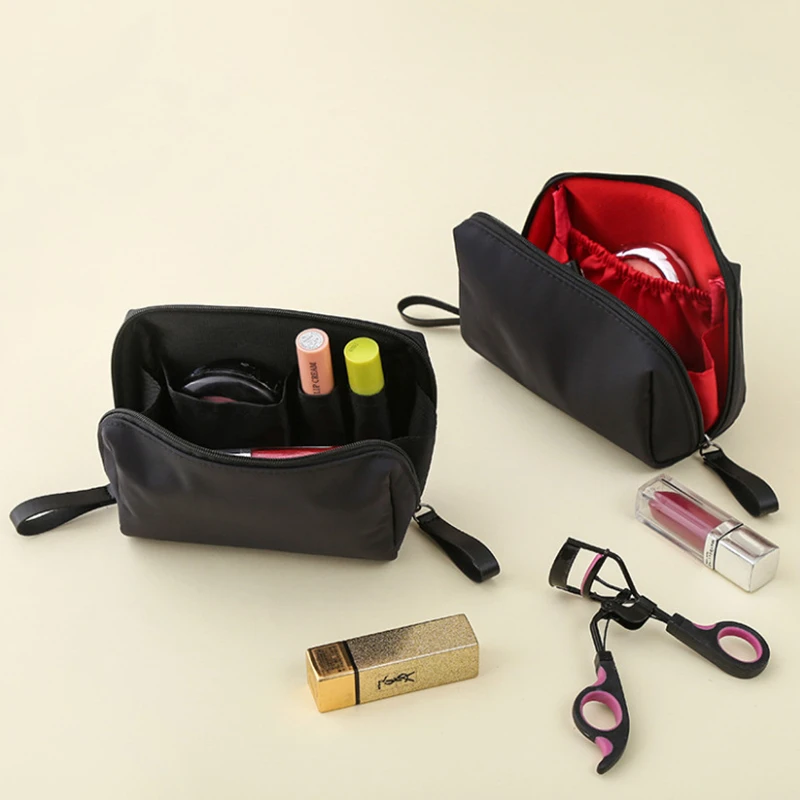 Trousse de toilette étanche pour femme, trousse de maquillage, trousse à cosmétiques simple, trousse à documents solide, trousse de maquillage,
