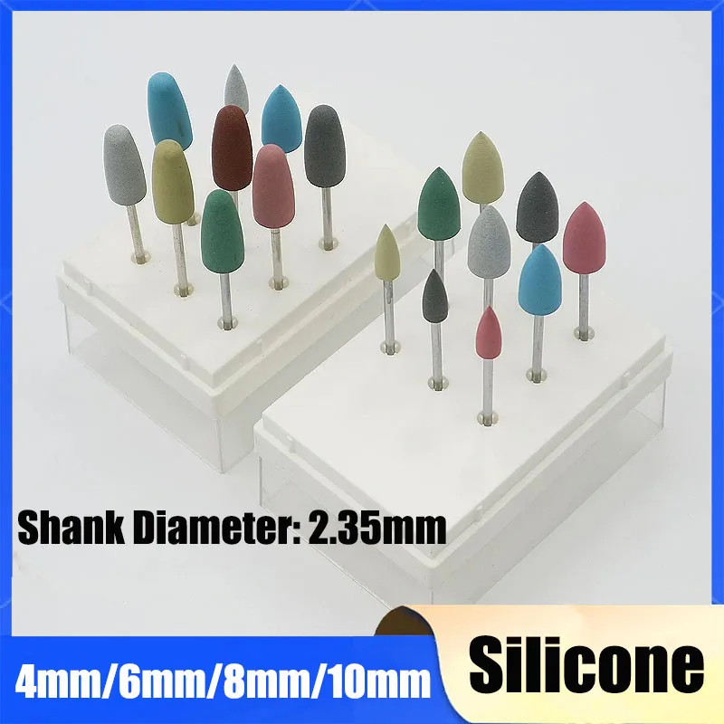 2/5/10Pcs Rubber Silicon Nail Drill Milling Cutter For Manicure Bit Flexible Polisher Machine Electric Nail File Art Tools