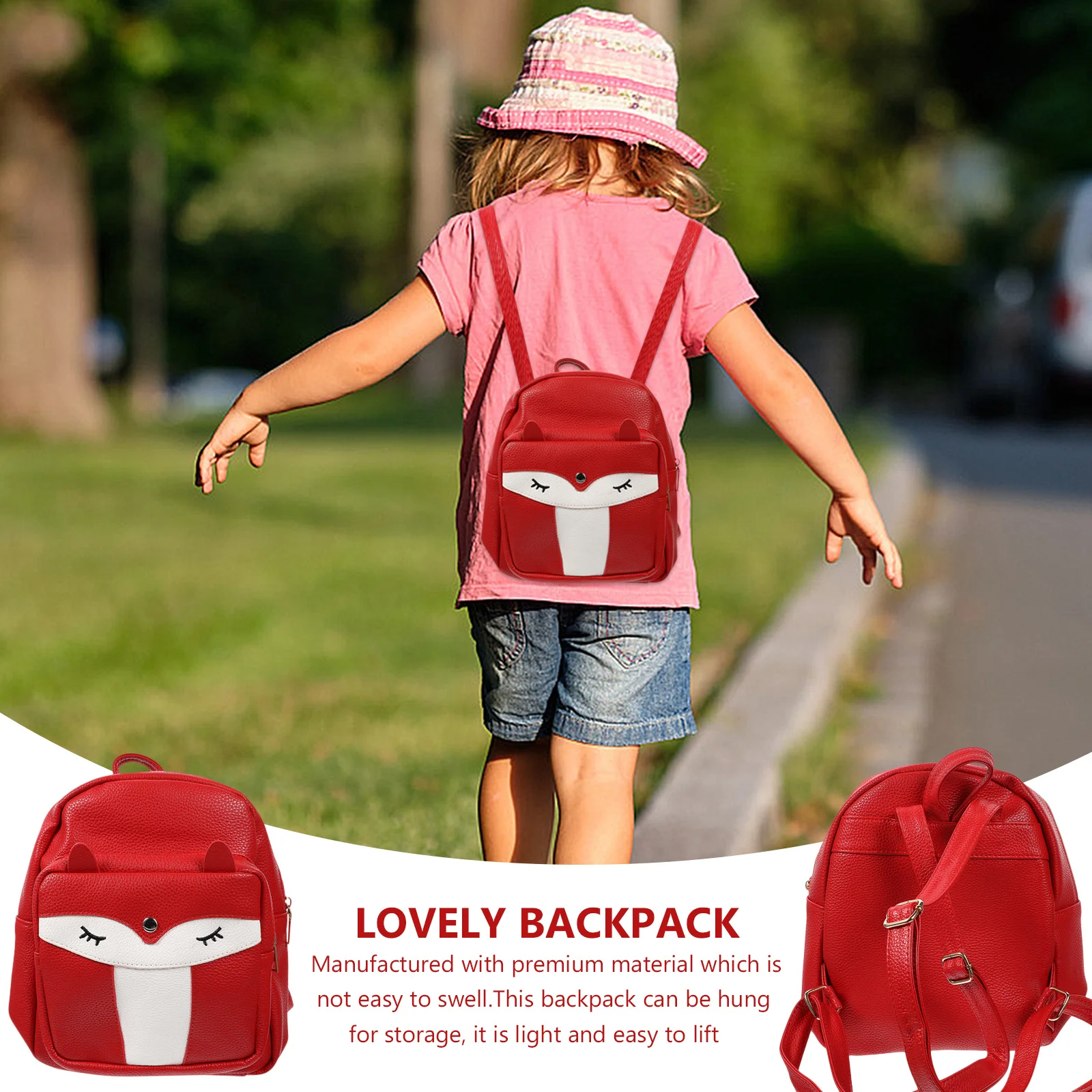 1 قطعة ثعلب صغير جميل حقيبة ظهر عادية عالية مقاوم للماء حقيبة مدرسية إبداعية العصرية المحمولة تخزين حقيبة كتب للطلاب السفر #4