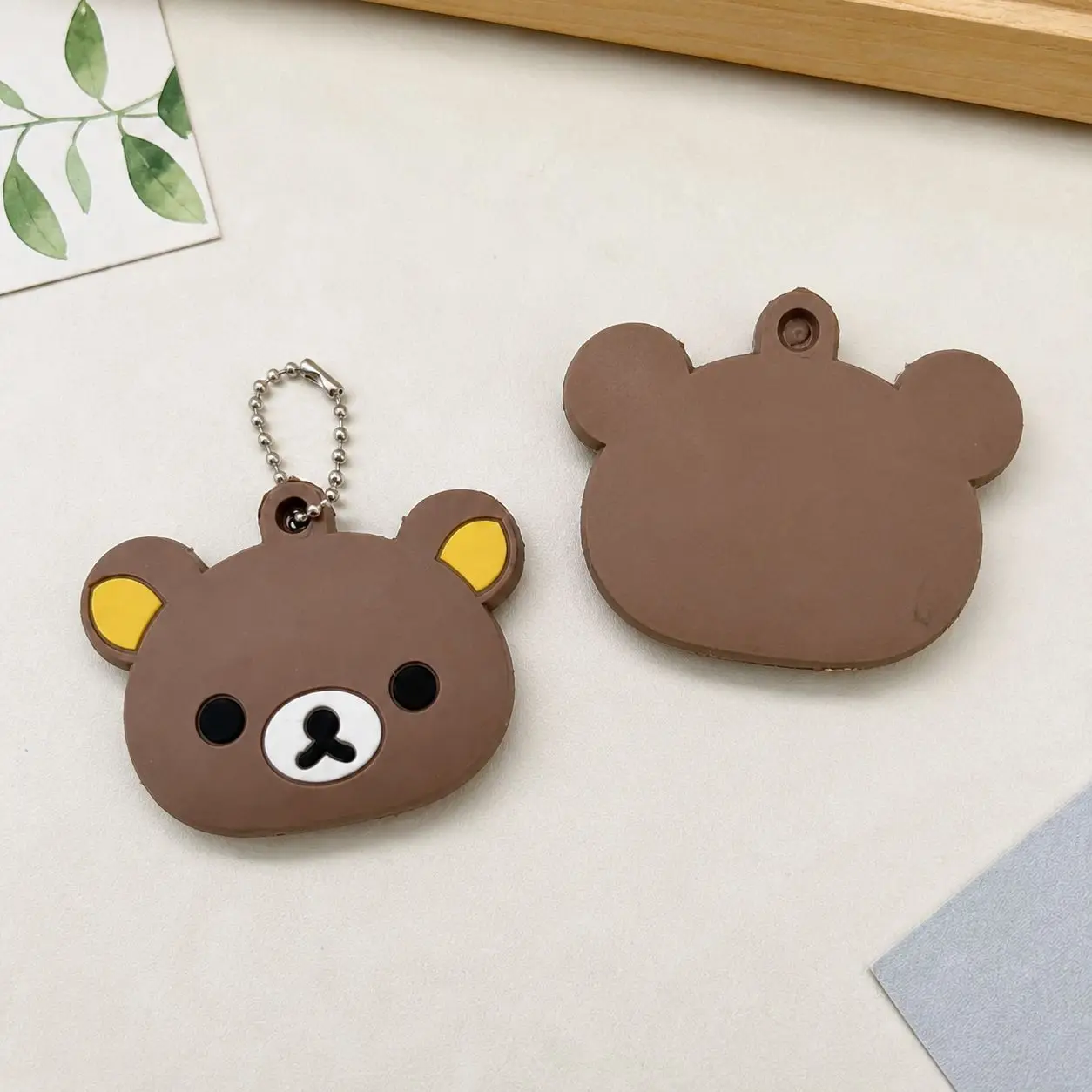 Niedlicher Cartoon Rilakkuma Weicher Silikon-Schlüsselanhänger, Kreativer Schlüsselbund, Nischen-Mode, Dekorative Schutzhülle – Detail 7